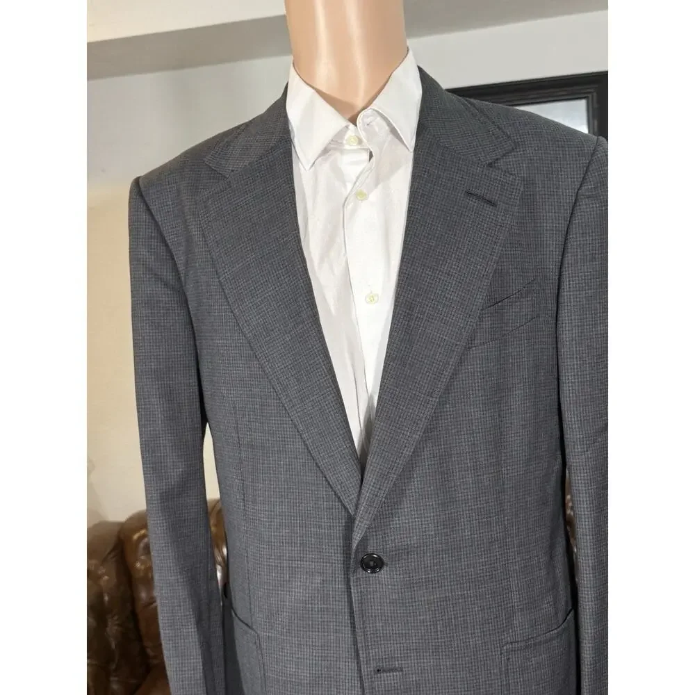 Tom Ford Gray Shelton Houndstooth Wool Sportcoat Blazer 52R Italy 42R US Men’s